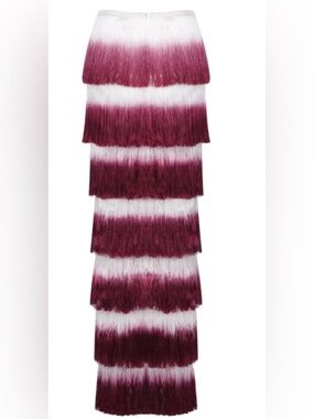 Im Vogue Fringe Vino Gradient Maxi Skirt